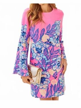 lilly pulitzer maisel silk dress Lilly Pulitzer Maisel Silk Shift Dress Swiss Dot Metallic Onyx Chiffon Sz 8